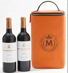 Rødvin 2 Marqués de Murrieta  en bolsa de cuero